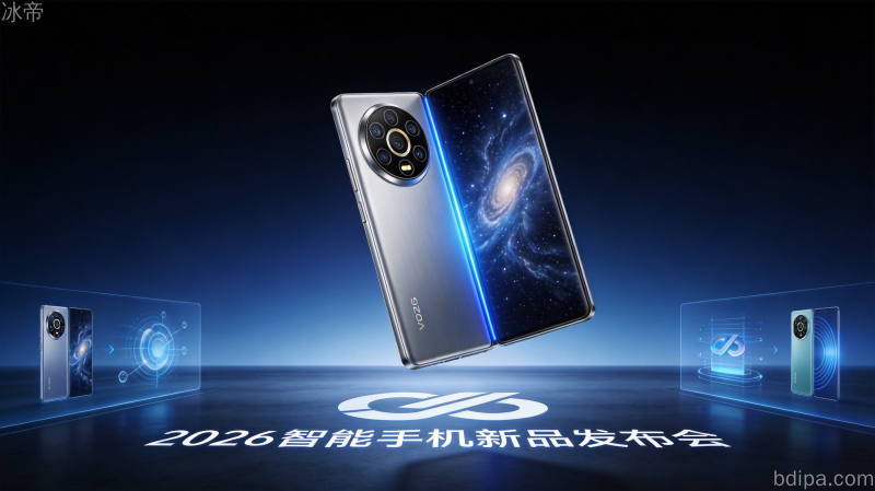 智能手机产品展示图，呈现现代手机的设计美学