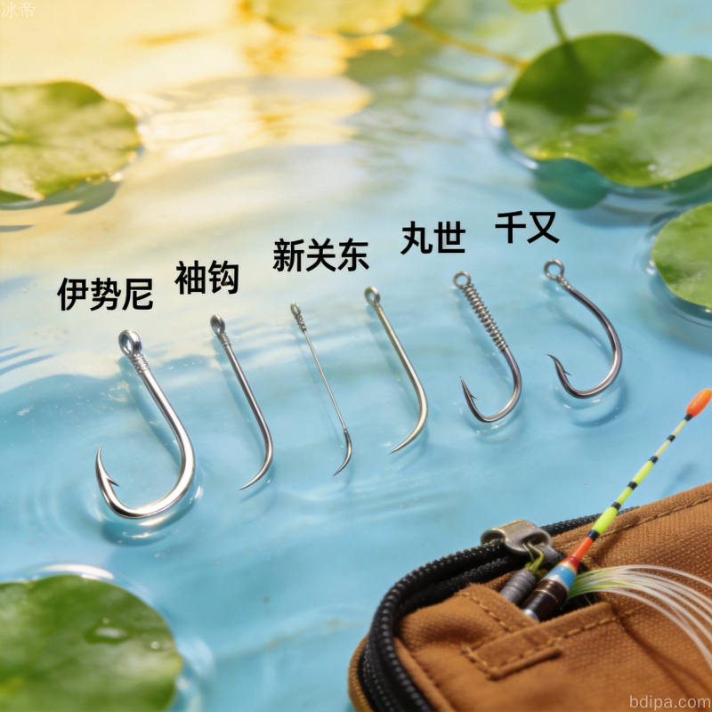 夏季钓鱼鱼钩选购,专业钓具展示