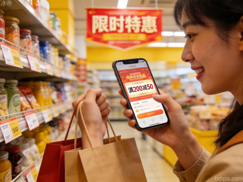 手机屏幕显示京东淘宝618红包领取界面,优惠叠加信息一目了然,科技感十足