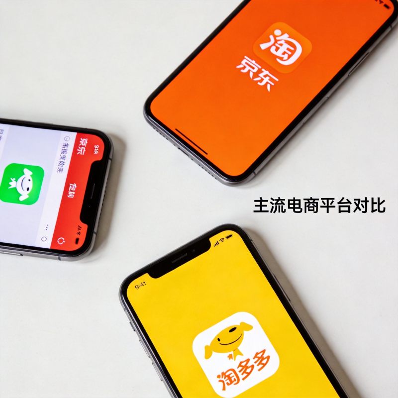 京东淘宝拼多多三大电商平台618购物APP图标展示,三平台购物优惠对比