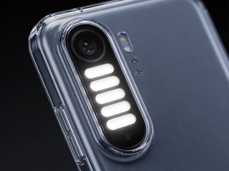 Nothing Phone 4b透明背板Glyph灯带特写
