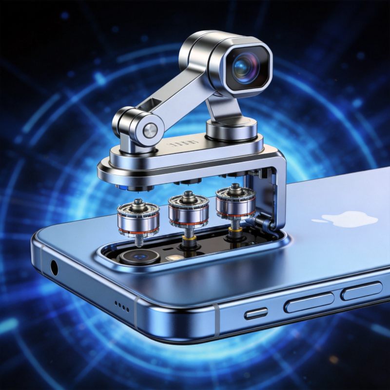 荣耀Robot Phone钛合金机械云台模组特写