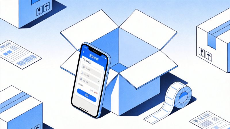 消费者查看手机退货规则与维权通道示意图
